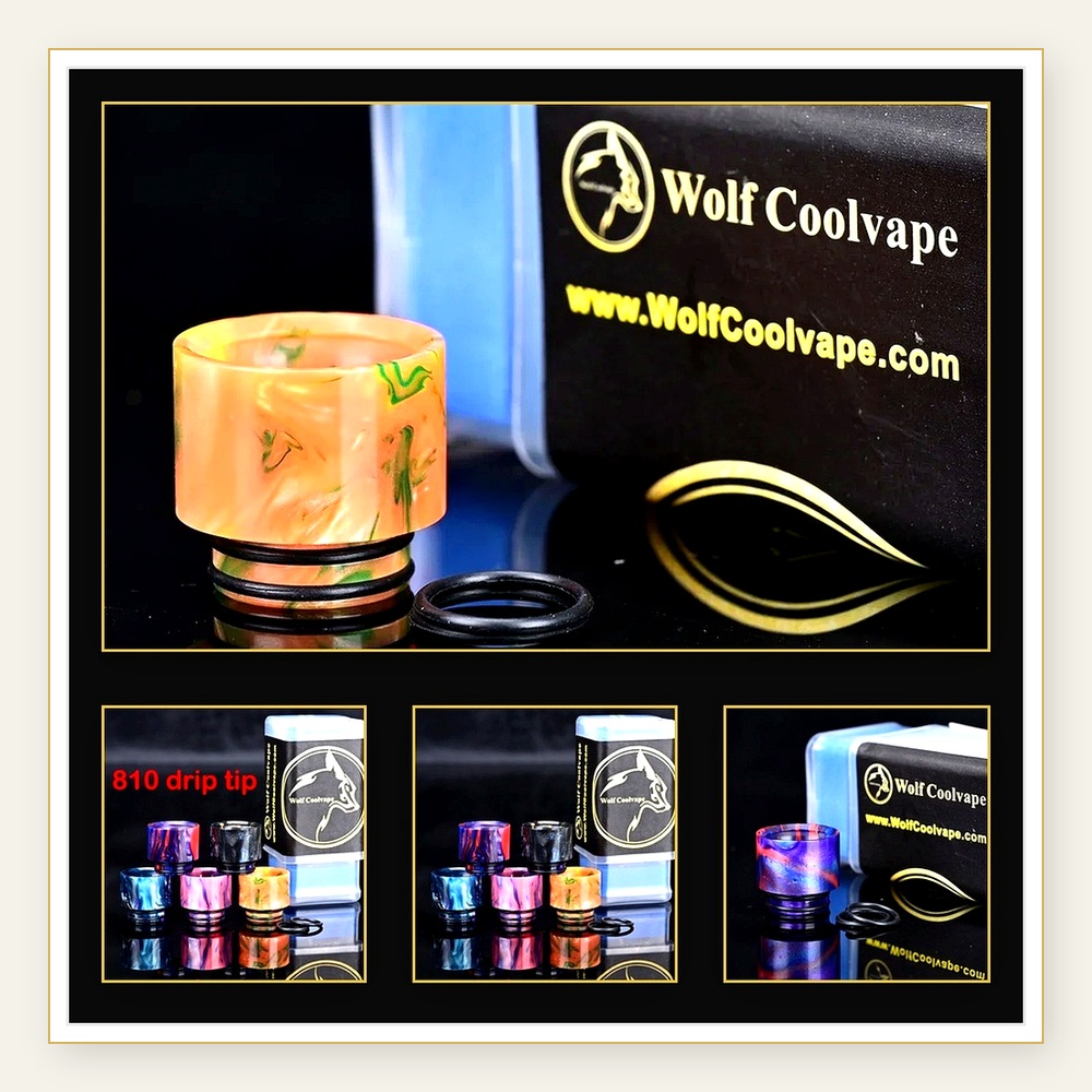 Wolfcoolvape 810 Drip Tips - C - Drip Tip Resin avaliação e preço